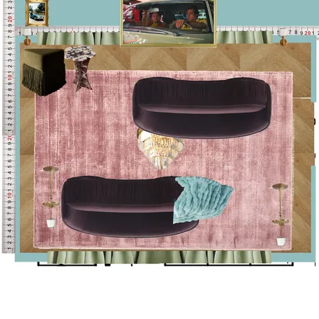 Cinema Blue Colour Drench Interior Design Mood Board by dl2407