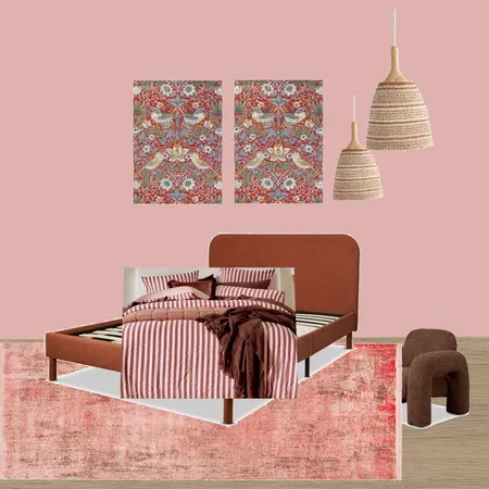 bedrrom red Interior Design Mood Board by jv.mim@icloud.com