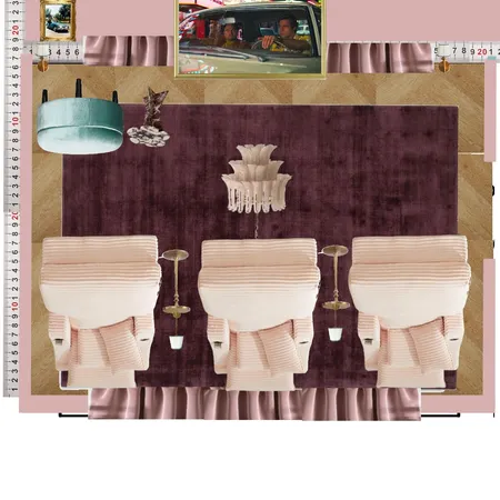 Cinema Blue Colour Drench Interior Design Mood Board by dl2407