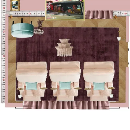 Cinema Blue Colour Drench Interior Design Mood Board by dl2407