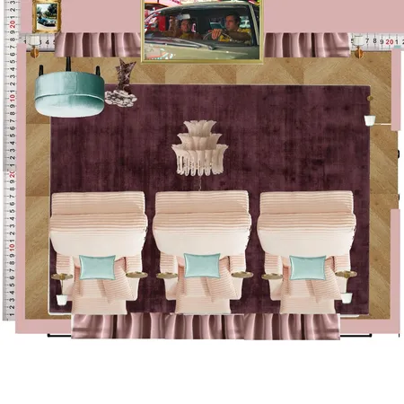 Cinema Blue Colour Drench Interior Design Mood Board by dl2407