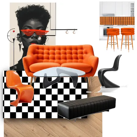 MODERN LIVING ROOM Interior Design Mood Board by amna.f