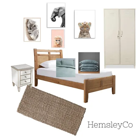 Logan residence - Bedroom 2 Interior Design Mood Board by HemsleyCo.