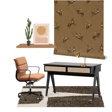 Vintage cowgirl wallpaper for a bold home office 2 Interior Design Mood Board by shwetaggaikwad