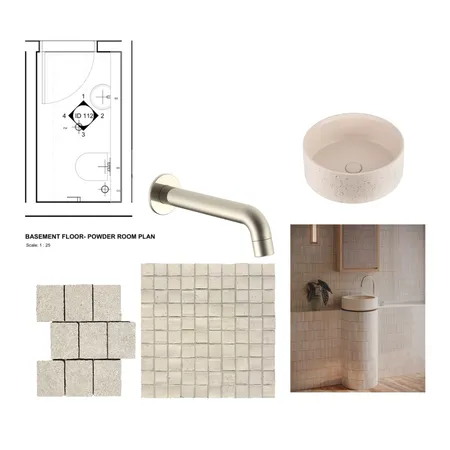PODWER ROOM BASEMENT Interior Design Mood Board by Karen.t