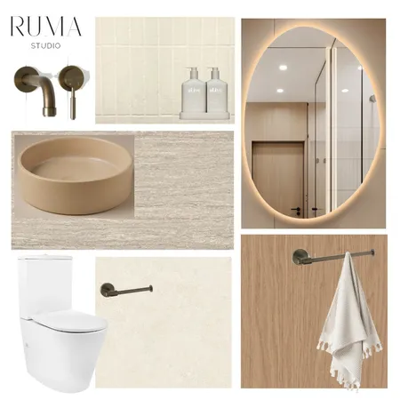 Oakview Abode - Powder Room Interior Design Mood Board by Ruma Studio