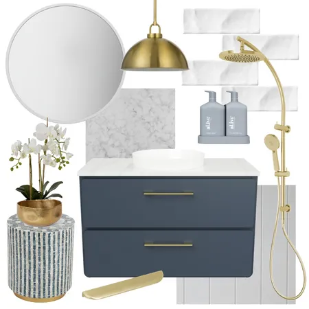 Hamptons Luxe | Colby with Portland Mirror Interior Design Mood Board by Timberline