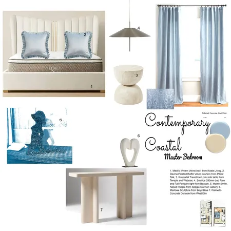 Sample Board Master Bedroom Interior Design Mood Board by Agnes Okret