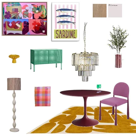 Eclectic Sample Board Interior Design Mood Board by lizkersley@gmail,com