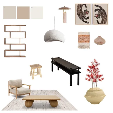 Japandi Interior Design Mood Board by lizkersley@gmail,com