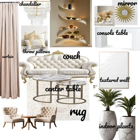 CLASSIC LIVING ROOM Interior Design Mood Board by Otobong