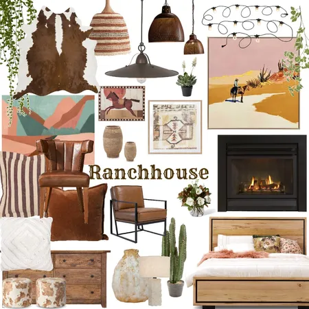 Ranchhouse Style Interior Design Mood Board by Mariah