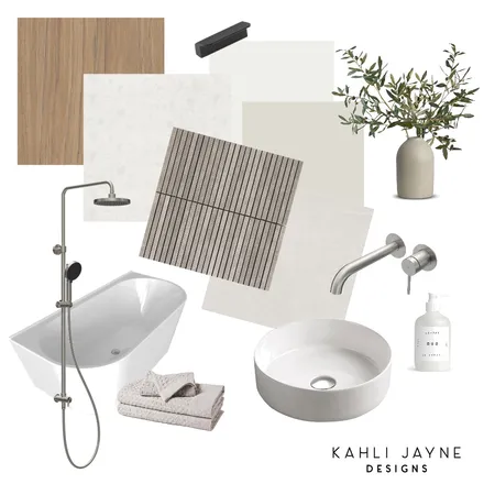 HALL RESIDENCE - Bathrooms Interior Design Mood Board by Kahli Jayne Designs