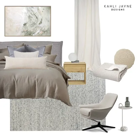 HALL RESIDENCE - Main Bedroom Interior Design Mood Board by Kahli Jayne Designs