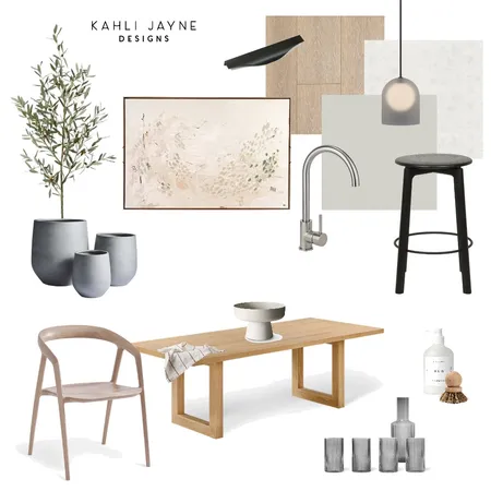 HALL RESIDENCE - Kitchen/Dining Interior Design Mood Board by Kahli Jayne Designs
