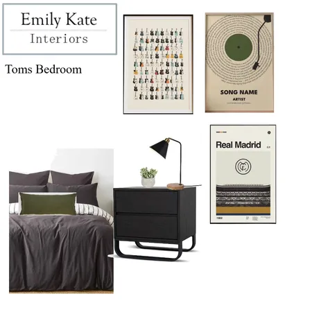 Alison & Bed Moodboard Toms Bedroom Interior Design Mood Board by EmilyKateInteriors