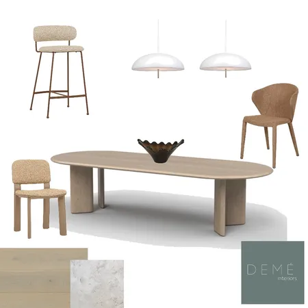 LOLA House 1 Dining Interior Design Mood Board by Demé Interiors