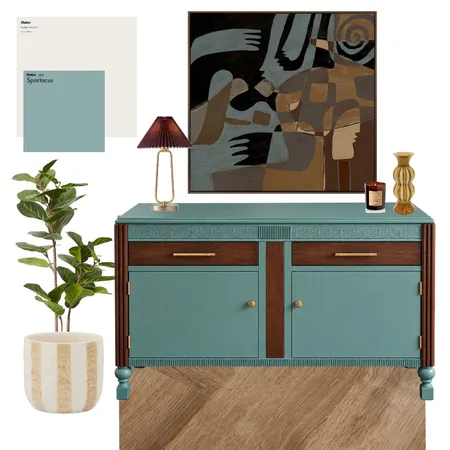 Teal Buffet Interior Design Mood Board by Flippedinstyle