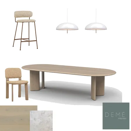 LOLA House 1 Dining Interior Design Mood Board by Demé Interiors