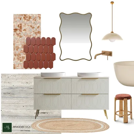 A Pulled Together Bathoom Interior Design Mood Board by Moodblogs