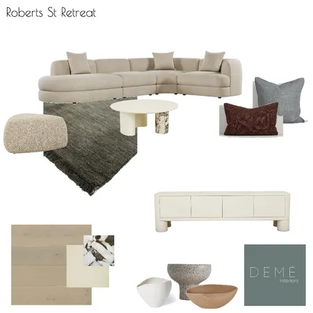 Roberts St Retreat Interior Design Mood Board by Demé Interiors