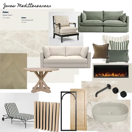 JONES MEDITTERANEAN Interior Design Mood Board by MONSRD