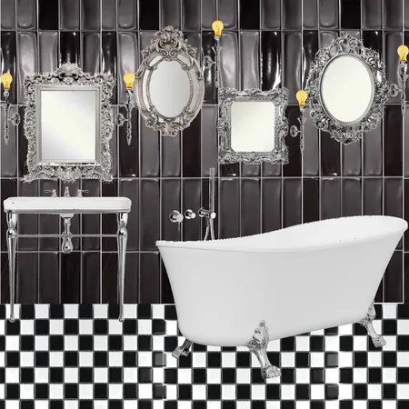 blacknwhite Interior Design Mood Board by alex hrl