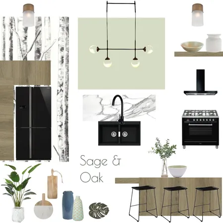 Sage and Oak kitchen Interior Design Mood Board by JoannaLee on Style Sourcebook