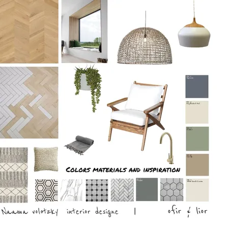 ליאור ואופיר - לוח השראה - חומרים וצבעים Interior Design Mood Board by naamainteriordesign on Style Sourcebook