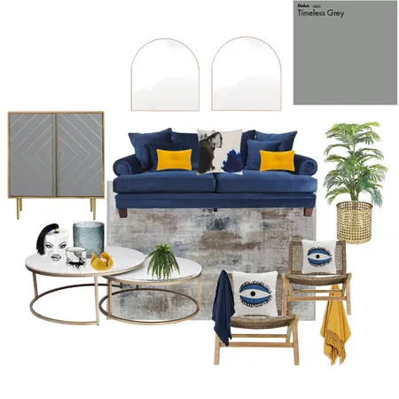 Blue Mood Interior Design Mood Board by tkouks on Style Sourcebook