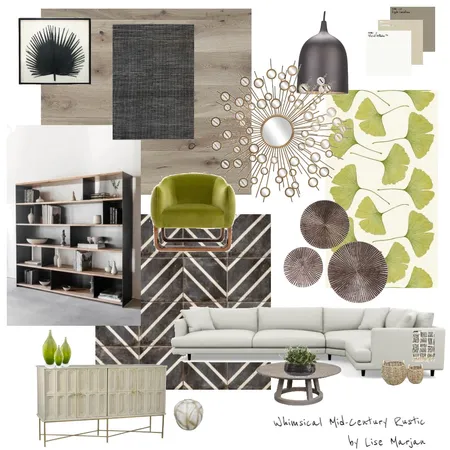 Whimsical Mid-Century Rustic Interior Design Mood Board by lisemarjan on Style Sourcebook