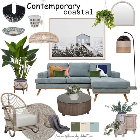 Coastal contemporary Interior Design Mood Board by HomelyAddiction on Style Sourcebook