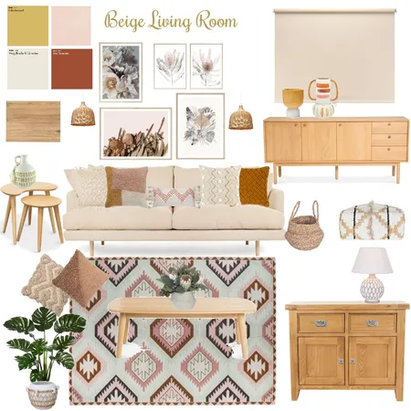 BEIGE LIVING ROOM Interior Design Mood Board by missmarple on Style Sourcebook