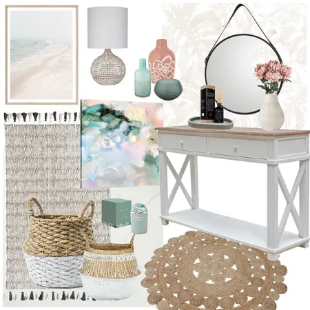 Small entryway hallway pink teal Interior Design Mood Board by stephc.style on Style Sourcebook