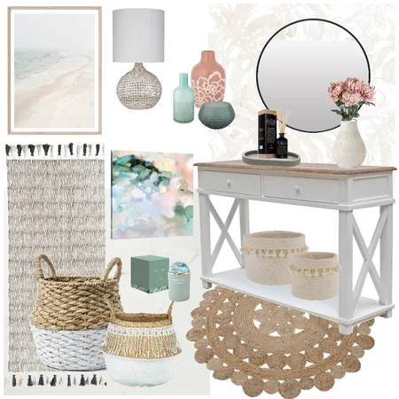 Small entryway hallway pink teal Interior Design Mood Board by stephc.style on Style Sourcebook