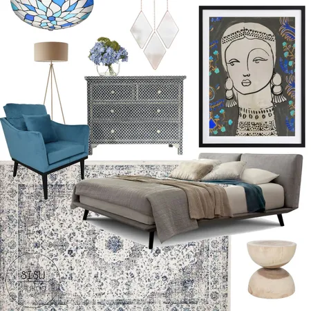 art deco moody bedroom Interior Design Mood Board by Sisu Styling on Style Sourcebook