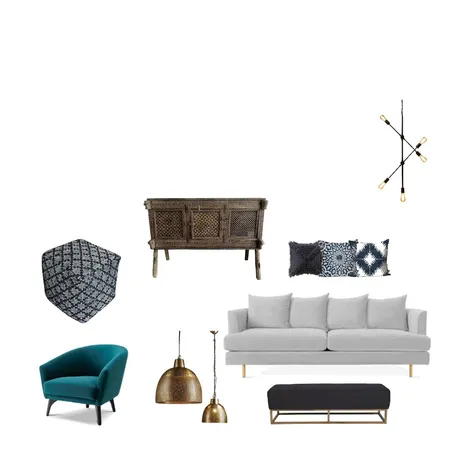 אפור כחול שחור זהב Interior Design Mood Board by ronitabudi on Style Sourcebook