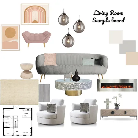 Sample Board Living Room Interior Design Mood Board by Danche on Style Sourcebook