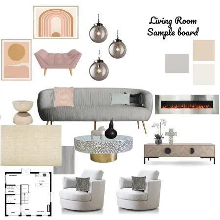 Sample Board Living Room Interior Design Mood Board by Danche on Style Sourcebook