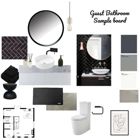 Sample Board Bathroom Interior Design Mood Board by Danche on Style Sourcebook