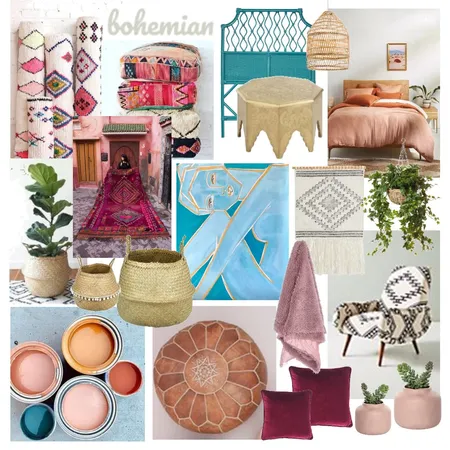 Bohemian Interior Design Mood Board by Marina Yates on Style Sourcebook