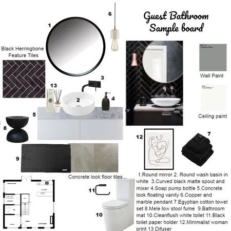 Sample Board Bathroom Interior Design Mood Board by Danche on Style Sourcebook