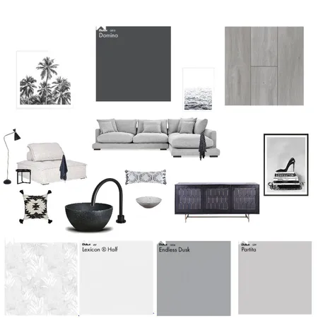 achromatic Interior Design Mood Board by Ledonna on Style Sourcebook