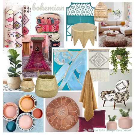 Bohemian Interior Design Mood Board by Marina Yates on Style Sourcebook