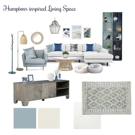 Hamptons inspired Living space Interior Design Mood Board by Diz on Style Sourcebook