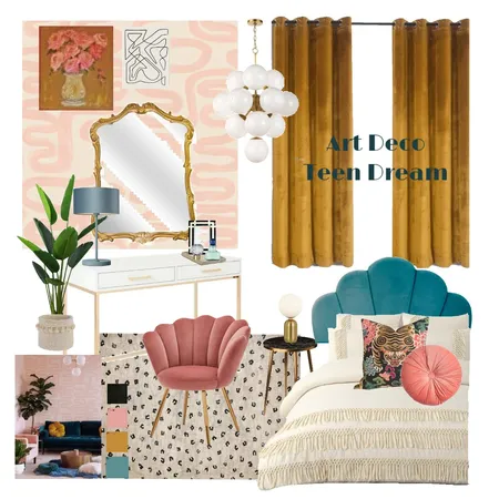 Art Deco Teen Dream Interior Design Mood Board by haileymarieh on Style Sourcebook