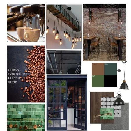 Urban Industrial Coffee House Interior Design Mood Board by Jessicarose1405 on Style Sourcebook