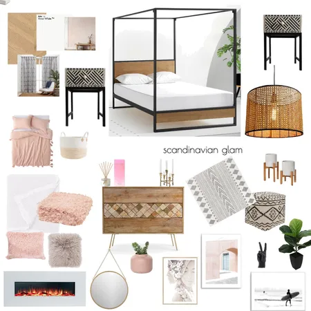 scandinavian bedroom Interior Design Mood Board by rakhi on Style Sourcebook