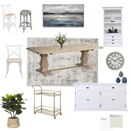 Hampton/Coastal Dining Interior Design Mood Board by Amanda Lee Interiors on Style Sourcebook