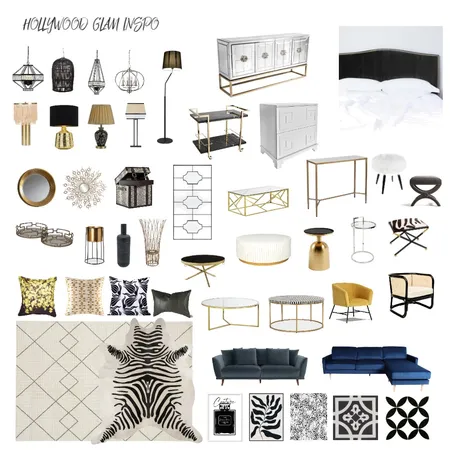 Hollywood Glam Inspo Interior Design Mood Board by MelissaKW on Style Sourcebook